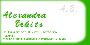 alexandra brkits business card